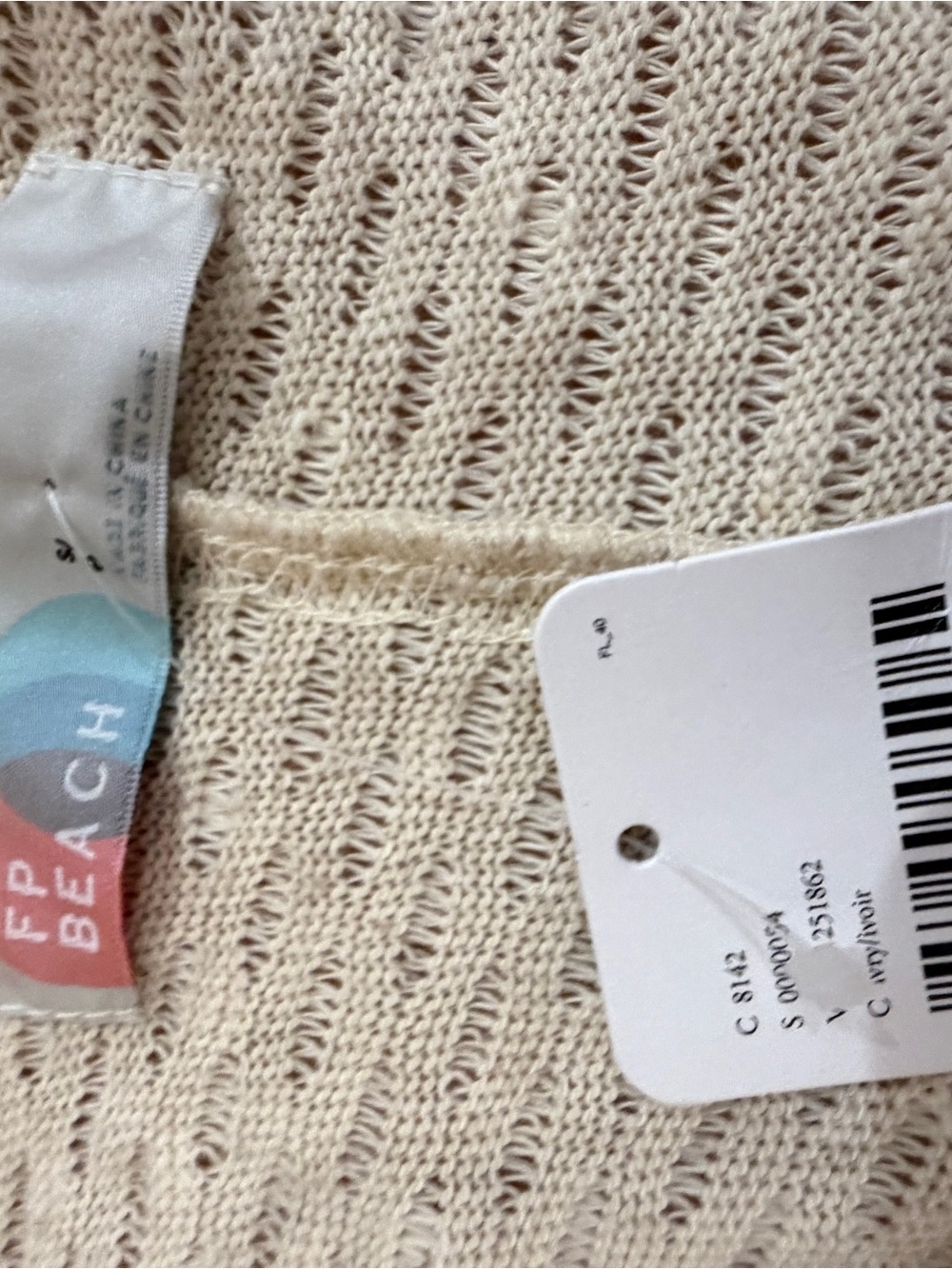 Free People Beach Sweet as Can Be Ivory V-Neck Maxi Dress Small NWT - Picture 9 of 10